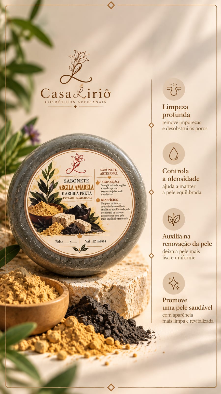 Sabonete Comum Argila Preta